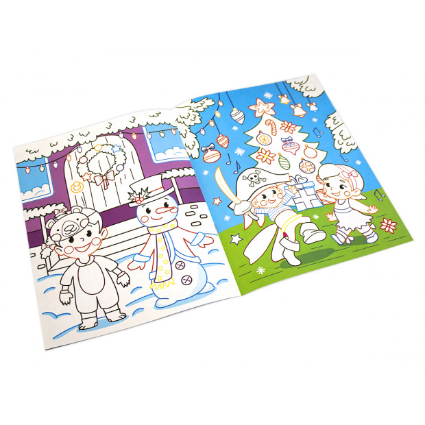 Раскраска для самых маленьких (НГ). Первая ёлка