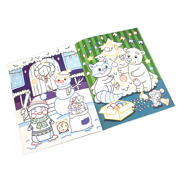 Раскраска для самых маленьких (НГ). Первая зима