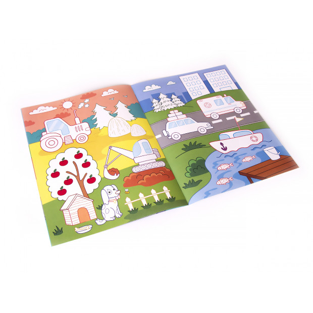 Раскраска для самых маленьких. Первые машинки