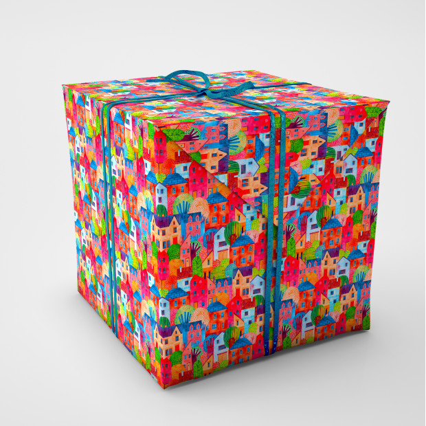 Упаковочная бумага. Город (вид 1)