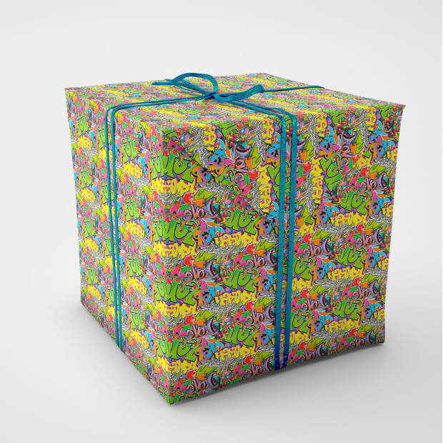 Упаковочная бумага. Граффити (вид 2)