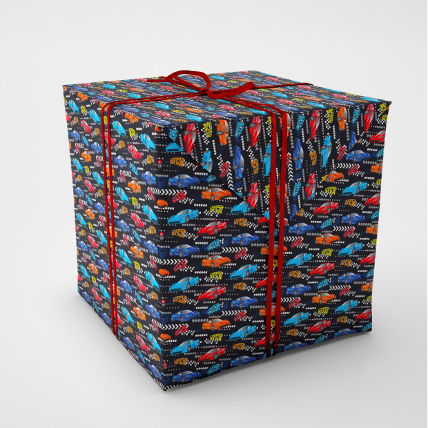 Упаковочная бумага. Машинки (вид 1)