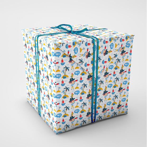 Упаковочная бумага. Персонажи (вид 1)