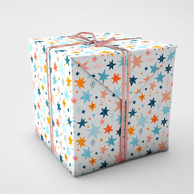 Упаковочная бумага. Звёзды (вид 1)